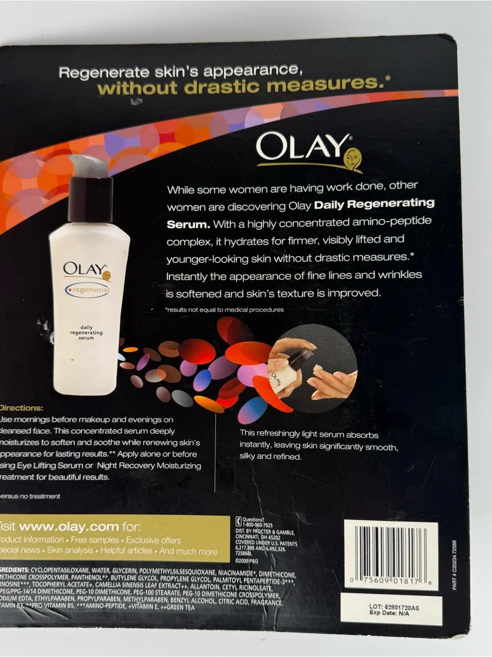 Olay Regenerist Advanced Anti Aging Regenrating Serum 3.4 Fl Oz